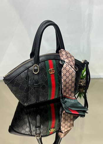 Gucci Siyah Baskılı Kadın Omuz Çantası - Görsel 16
