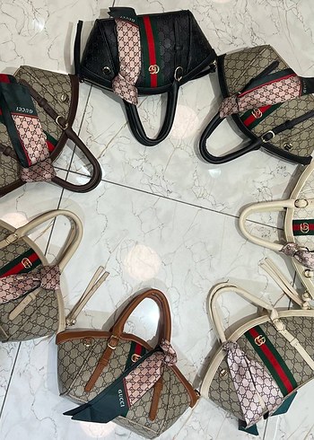 Gucci Siyah Baskılı Kadın Omuz Çantası - Görsel 19