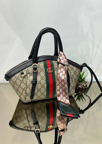 Gucci Siyah Baskılı Kadın Omuz Çantası - Görsel 11