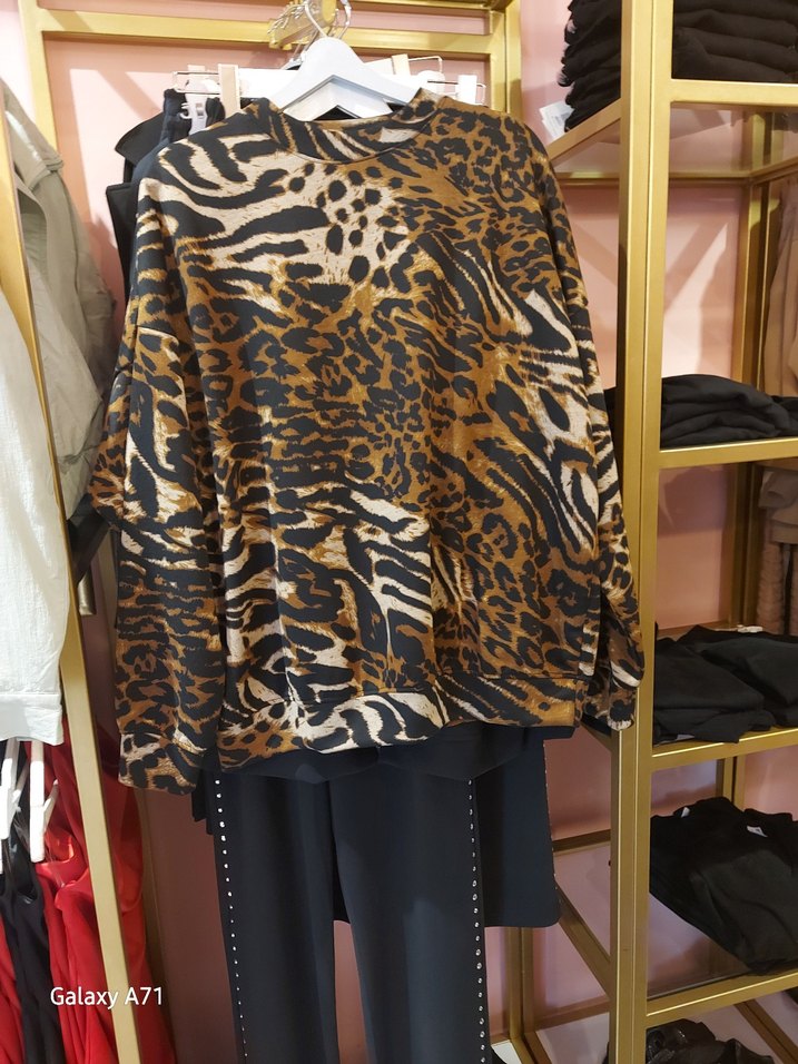 Kahverengi Zebra Desenli Kadın takim - Görsel 2