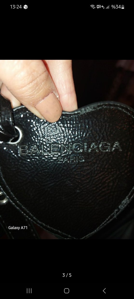 Zincir Detaylı Siyah Gotik Deri Kadın Çanta - Görsel 2