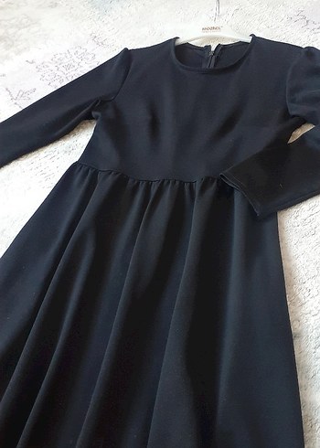 Uzun Siyah Kadın Elbise - Görsel 2