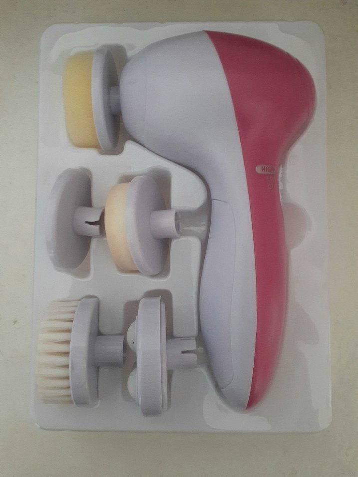 Pembe 5'li Yüz Temizleme ve Masaj Cihazı - Görsel 3