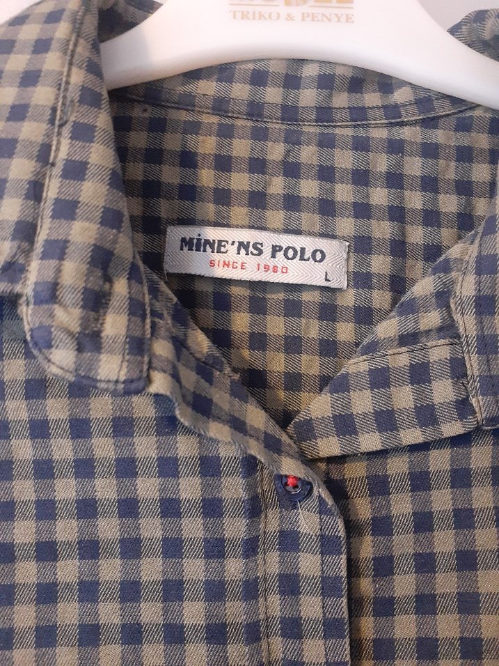 Düğmeli, Uzun Kollu polo Kadın Gömlek - Görsel 3