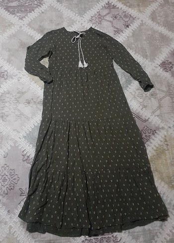 Uzun Kollu yazlık Kadın Elbise - Görsel 2