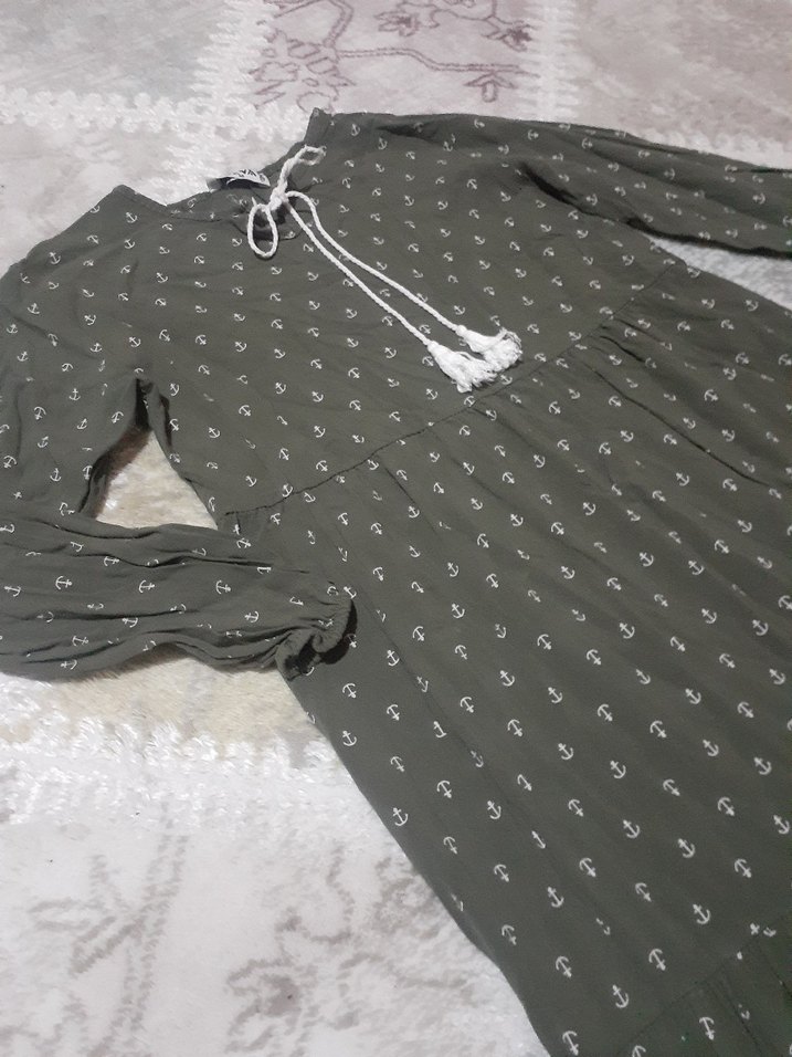 Uzun Kollu yazlık Kadın Elbise - Görsel 3