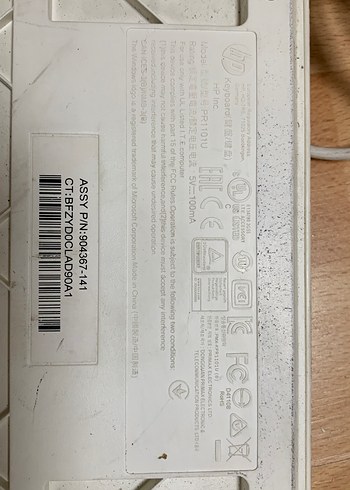 HP Marka Beyaz Kablolu Klavye - Görsel 3