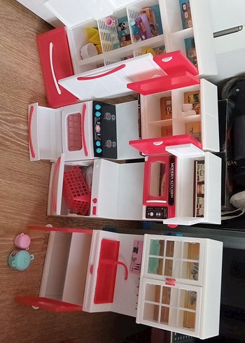 Kırmızı-Beyaz Oyuncak Mutfak Seti - Görsel 2