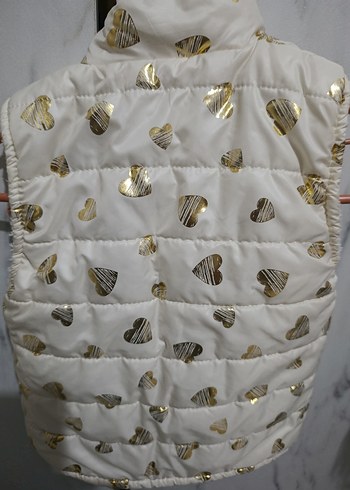 Kız Çocuk Beyaz Parlak Nakışlı Yelek - Görsel 3