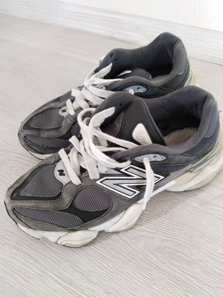 Gri Bağcıklı New Balance Unisex spor ayakkabı - Görsel 5