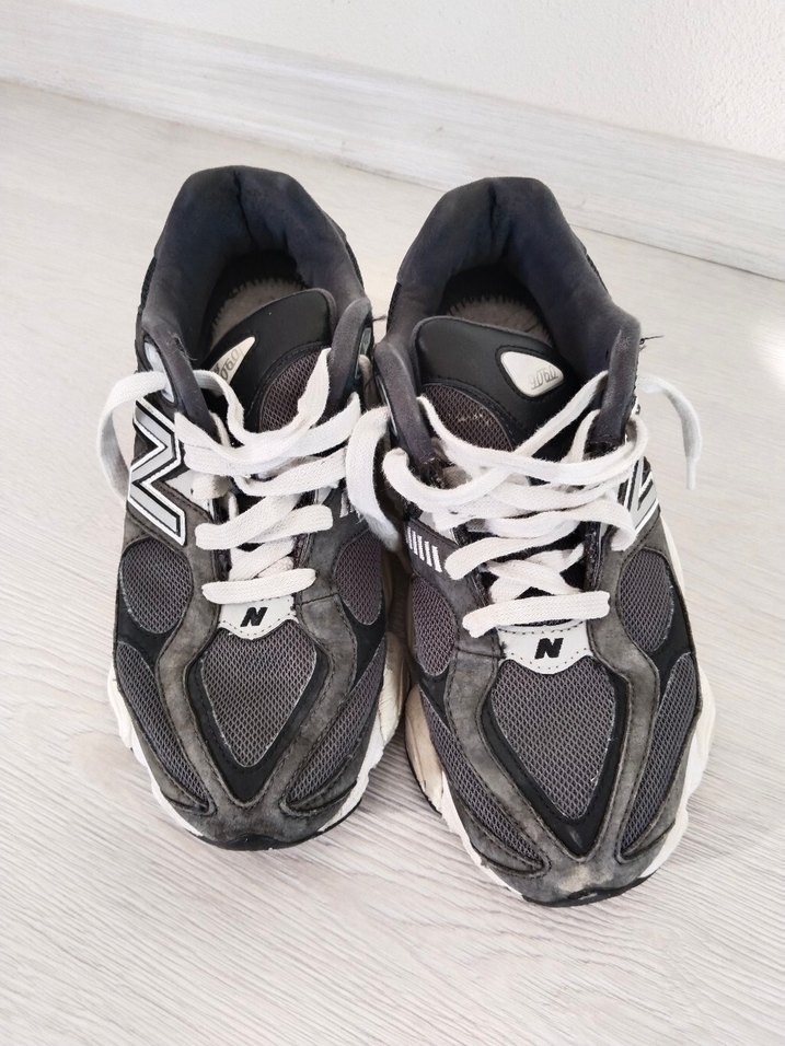 Gri Bağcıklı New Balance Unisex spor ayakkabı - Görsel 2