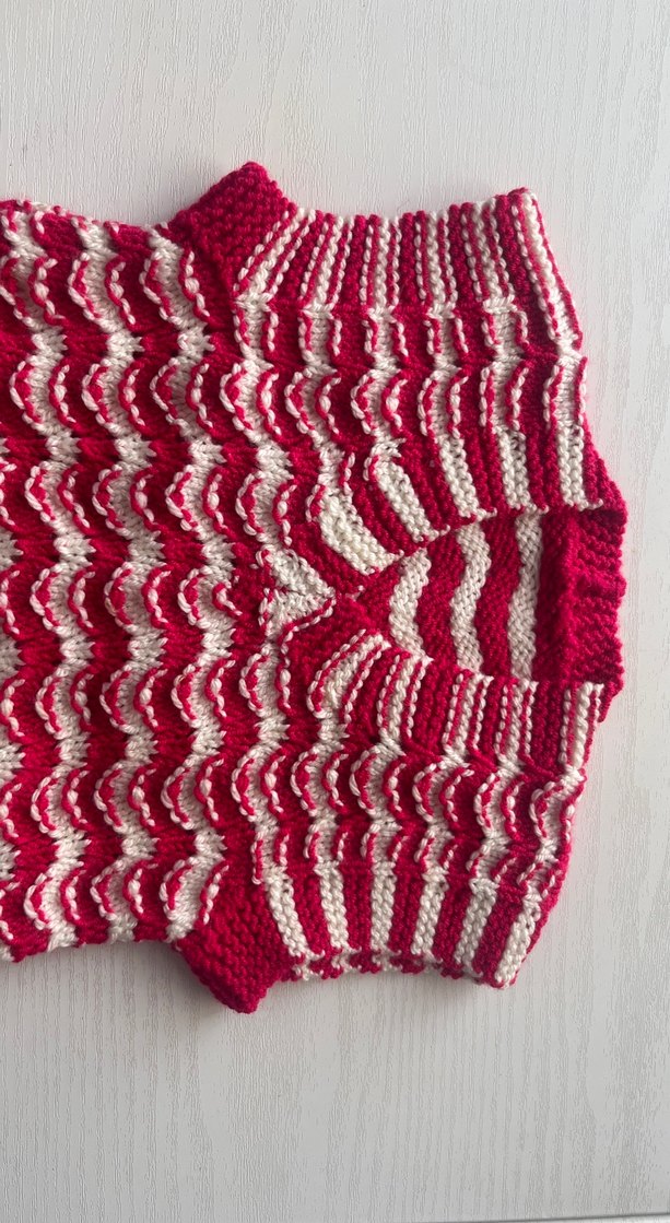 Kız Çocuk Pembe Örgü V Yaka Yelek - Görsel 2