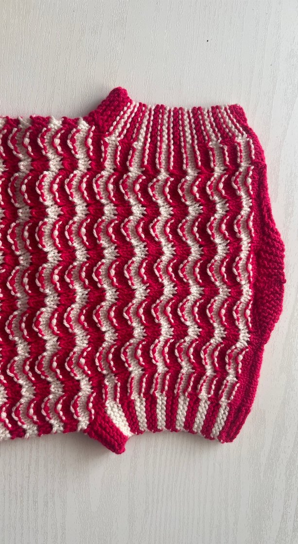 Kız Çocuk Pembe Örgü V Yaka Yelek - Görsel 5