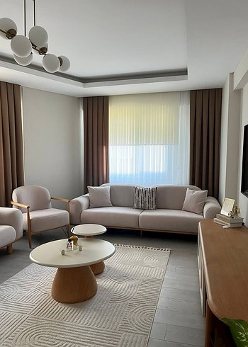 Bohem Tarz Modern Oturma Odası Dekoru - Görsel 3