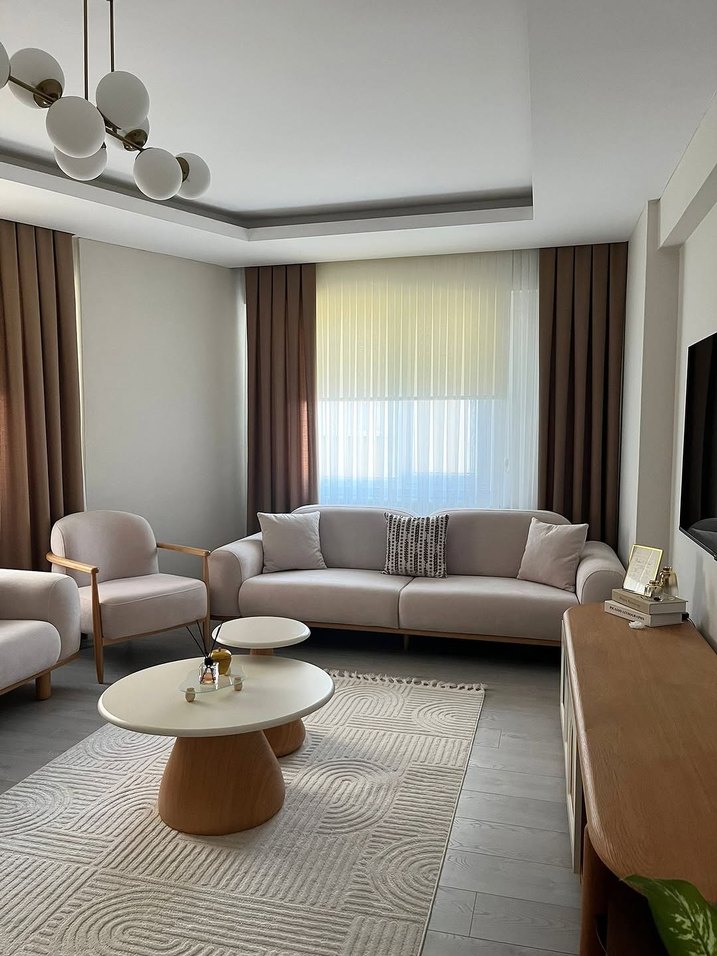 Bohem Tarz Modern Oturma Odası Dekoru - Görsel 3