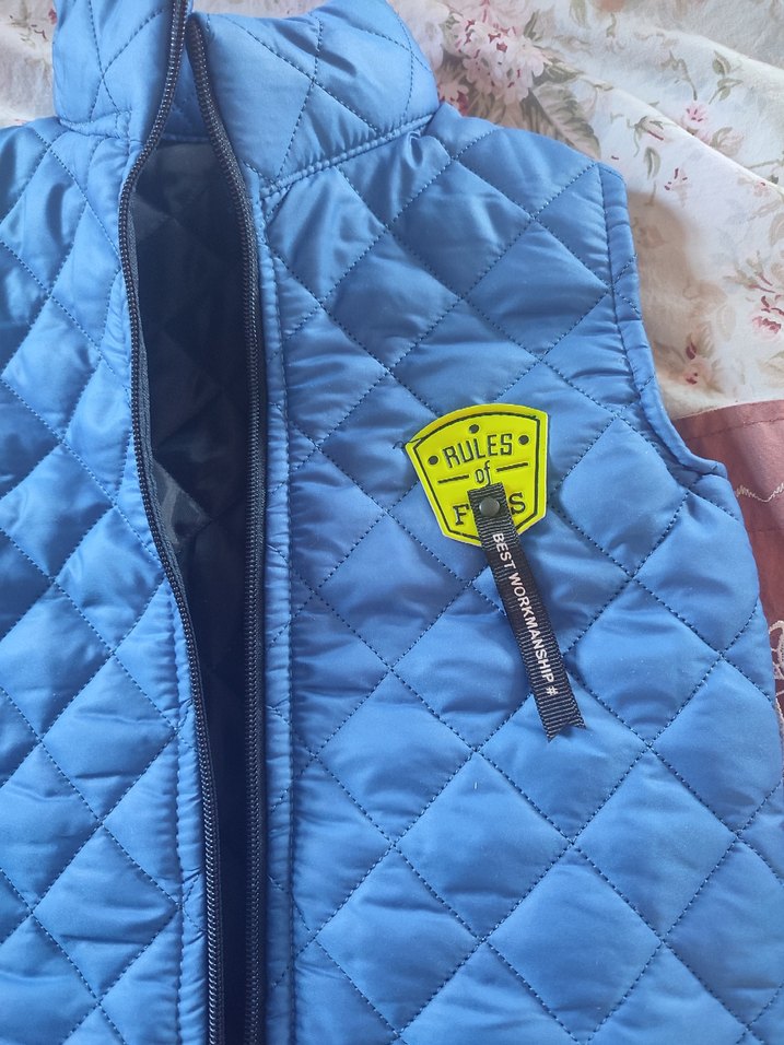 Mavi Erkek Çocuk Kapitone Yelek - Görsel 2