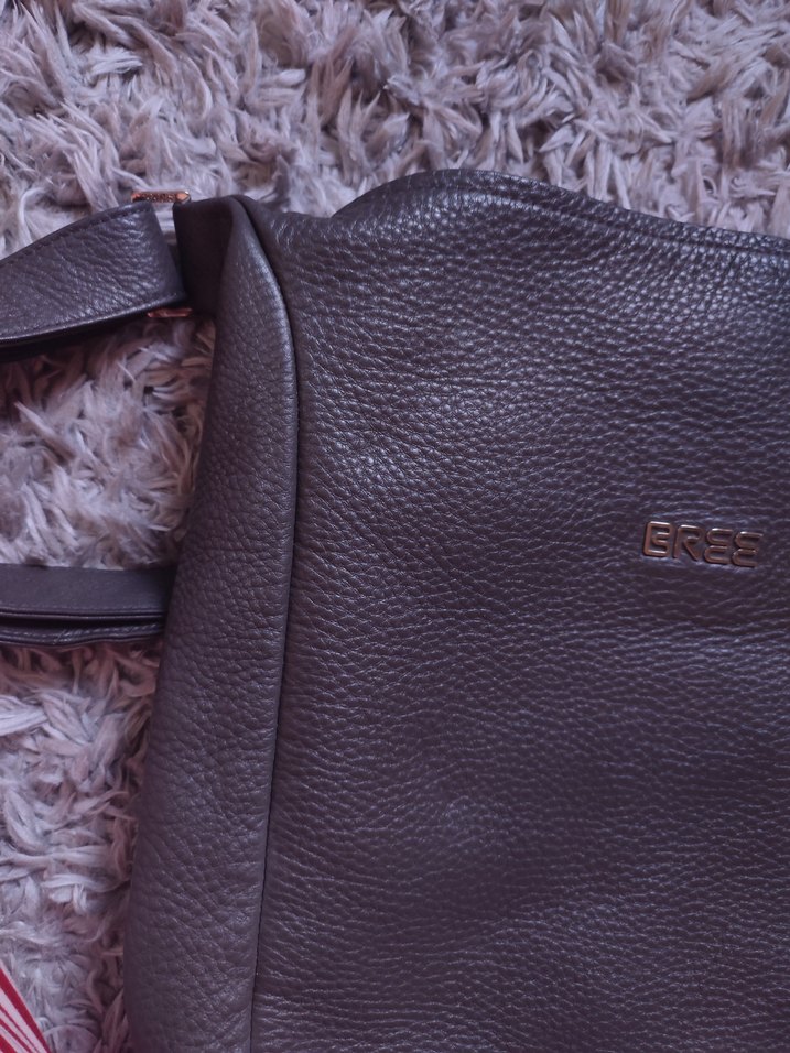 BREE Gri Kahverengi Deri Kadın Çanta - Görsel 3