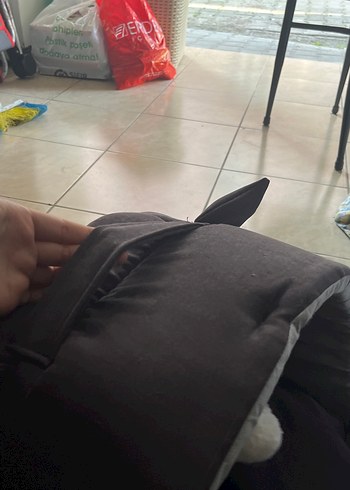 Kedi Kulaklı Koyu Gri Kedi Yatağı - Görsel 6