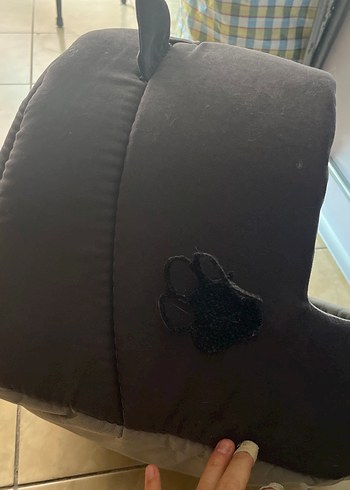 Kedi Kulaklı Koyu Gri Kedi Yatağı - Görsel 5