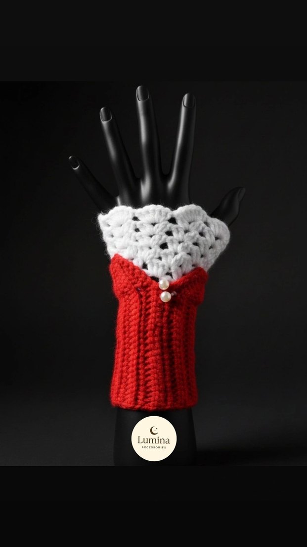 Örgü Kadın Eldiveni - Görsel 2