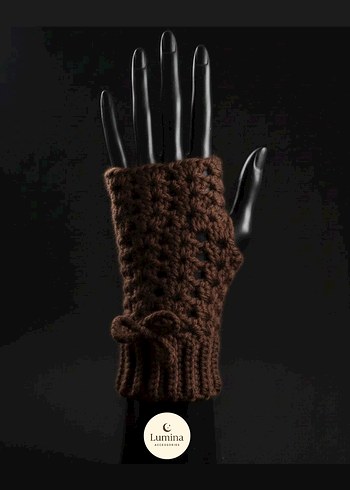 Örgü Kadın Eldiveni - Görsel 2