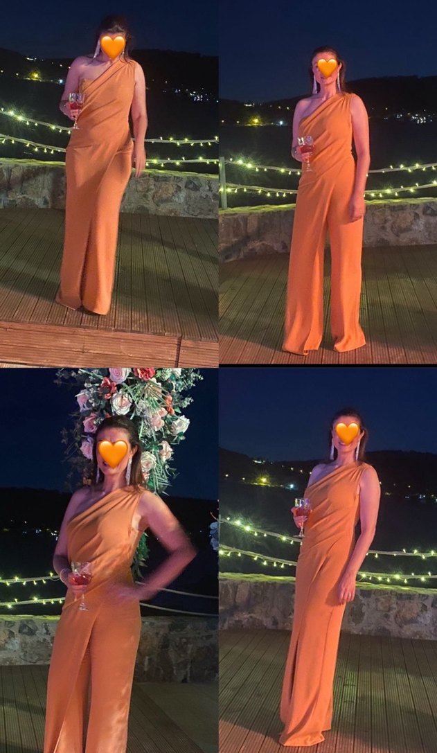 RENGİN Marka, hardal 38 beden Abiye Tulum - Görsel 4