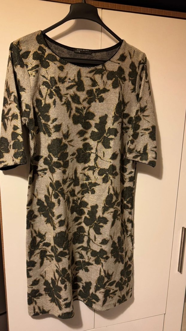 ZARA Elbise Dökümlü Midi Kadın Elbise - Görsel 2