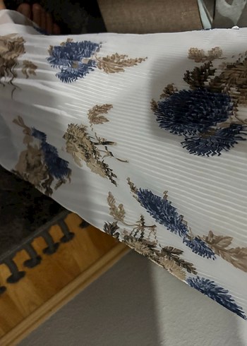 Uzun Beyaz Bağlama Desenli Şeffaf Elbise - Görsel 6