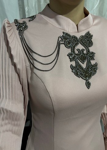 Pudra tesettür abiye - Görsel 3