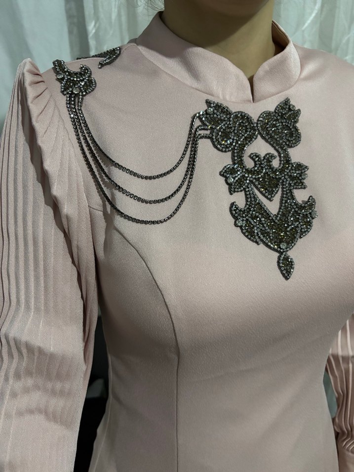 Pudra tesettür abiye - Görsel 3