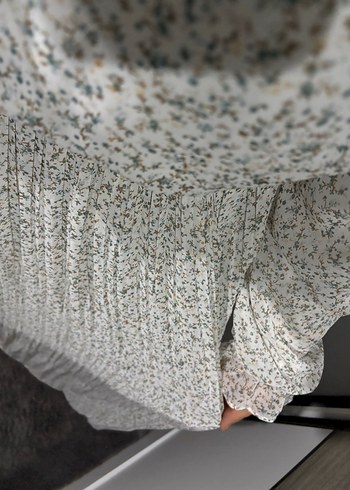 Uzun Kollu, Yüksek Yakalı Salaş Kadın Elbise - Görsel 6