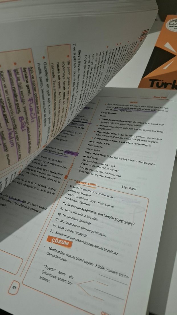 AYT Türk Dili ve Edebiyatı Ders Notları&Test kitabı - Görsel 2