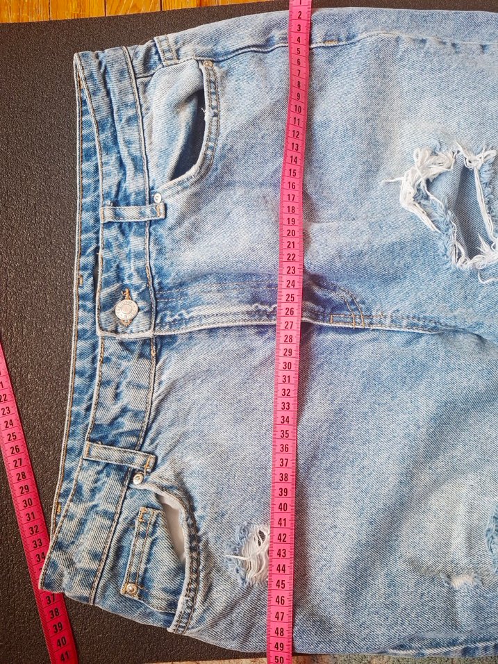 Kadın Pastel Mavi Bol Kesim Yırtık Jeans Trendyolmilla - Görsel 2