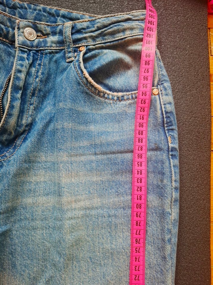 Trendyolmilla Rahat Kesim Mavi Kadın Kot Pantolon - Görsel 2