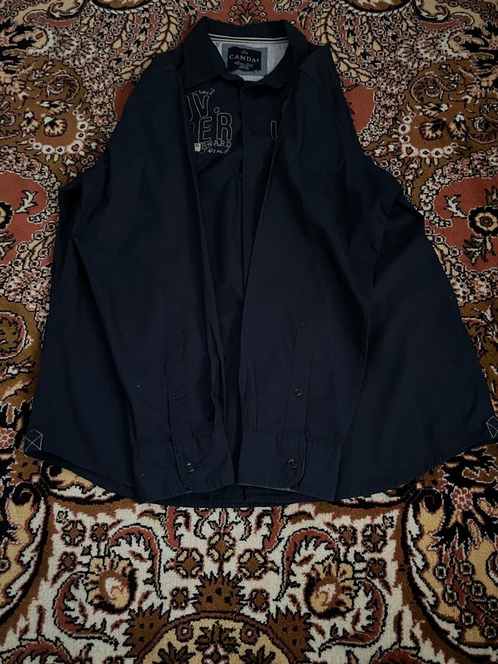 Lacivert Uzun Kollu Düğmeli Erkek Gömlek - Görsel 2