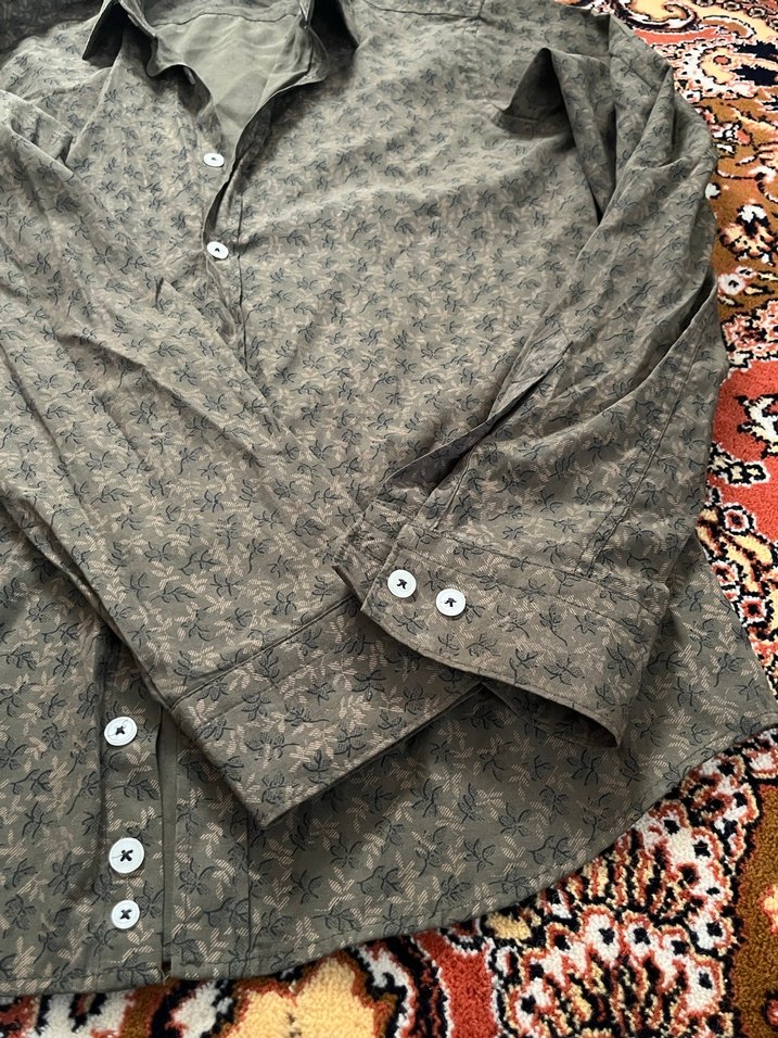 Haki Desenli Uzun Kollu Gömlek - Görsel 2