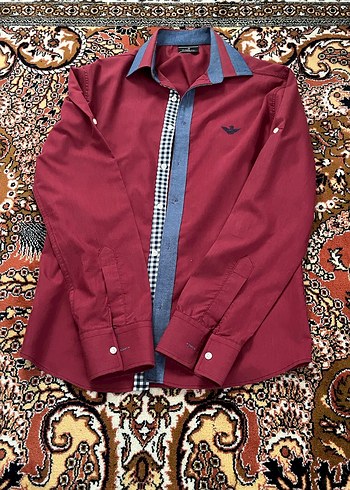 Bordo Uzun Kollu Erkek Gömlek - Görsel 2