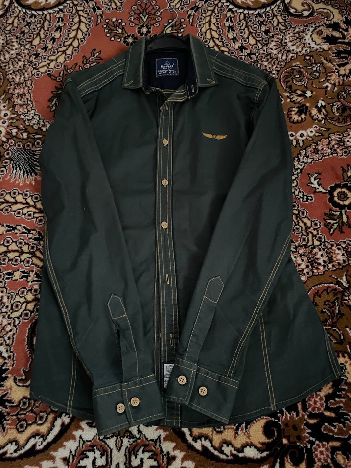 Düğmeli slim Fit Erkek Gömlek - Görsel 3