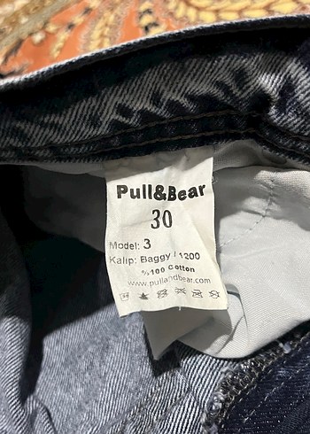 Erkek Mavi bagy Bol Kesim Kot Pantolon - Görsel 3