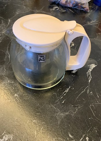 Beyaz Kulplu Cam Demlik - Görsel 5