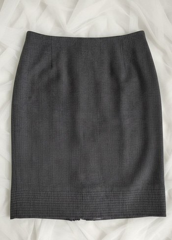 Gri Kemerli Mini Ofis Eteği s beden etiketli LUX bessini marka - Görsel 4