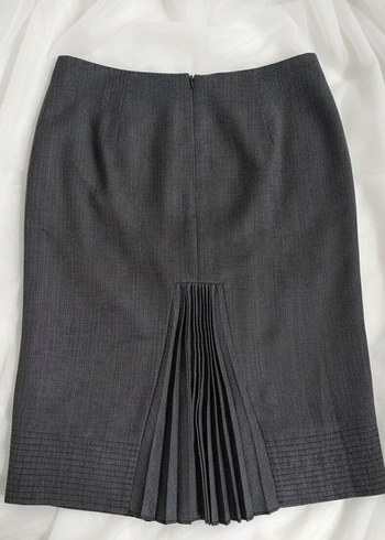 Gri Kemerli Mini Ofis Eteği s beden etiketli LUX bessini marka - Görsel 3