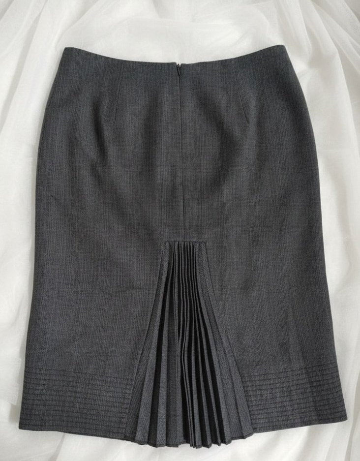 Gri Kemerli Mini Ofis Eteği s beden etiketli LUX bessini marka - Görsel 3
