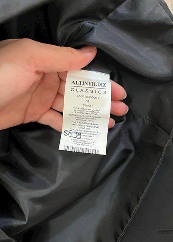 Erkek Siyah Düğmeli Takım Elbise - Görsel 11