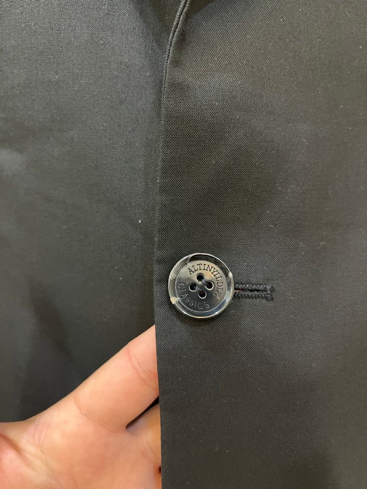 Erkek Siyah Düğmeli Takım Elbise - Görsel 2