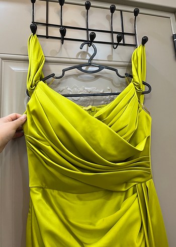 Drapeli Uzun Abiye Elbise - Görsel 8