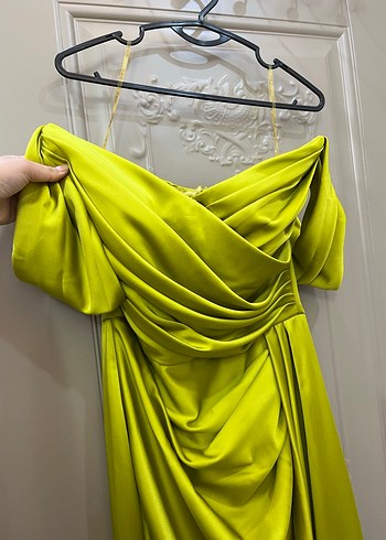 Drapeli Uzun Abiye Elbise - Görsel 4