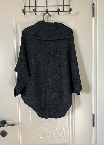 Gri Yünlü Yüksek Yakalı Salaş Kazak - Görsel 2