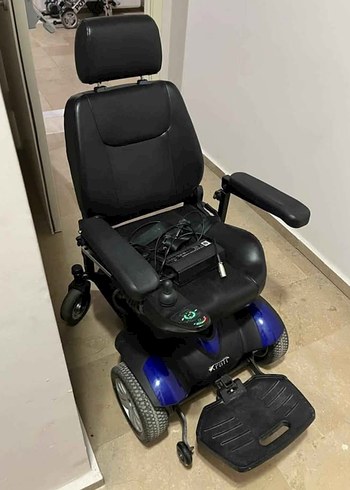 Mavi Elektrikli Tekerlekli Sandalye - Görsel 3