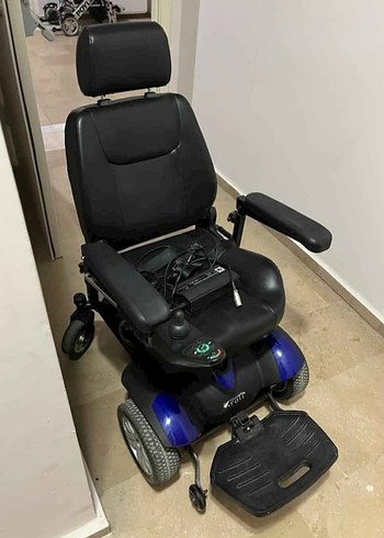 Mavi Elektrikli Tekerlekli Sandalye - Görsel 5